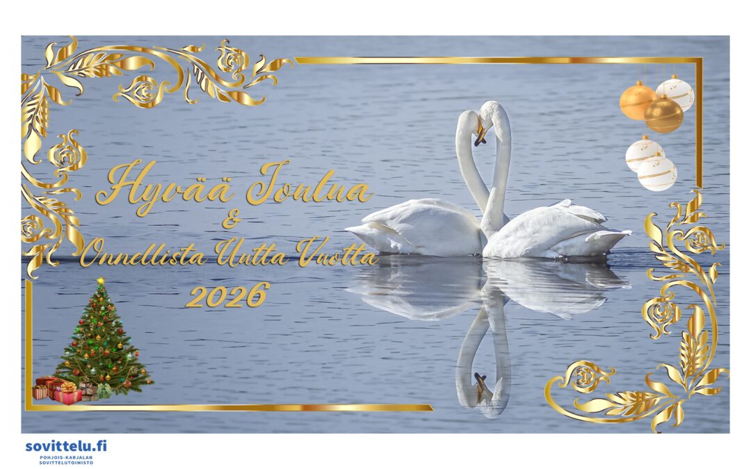 Sovittelutoimisto suljettuna 23.12.2025-6.1.2026